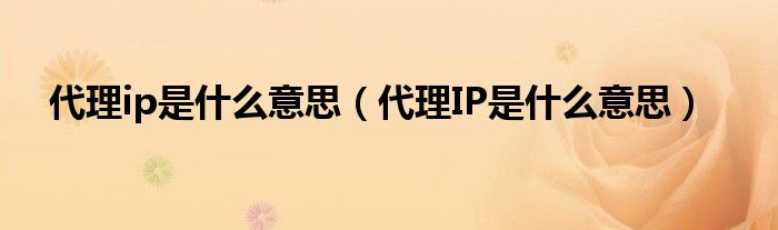 什么是代理ip？代理ip有哪些類型？代理ip在使用中存在哪些問題？
